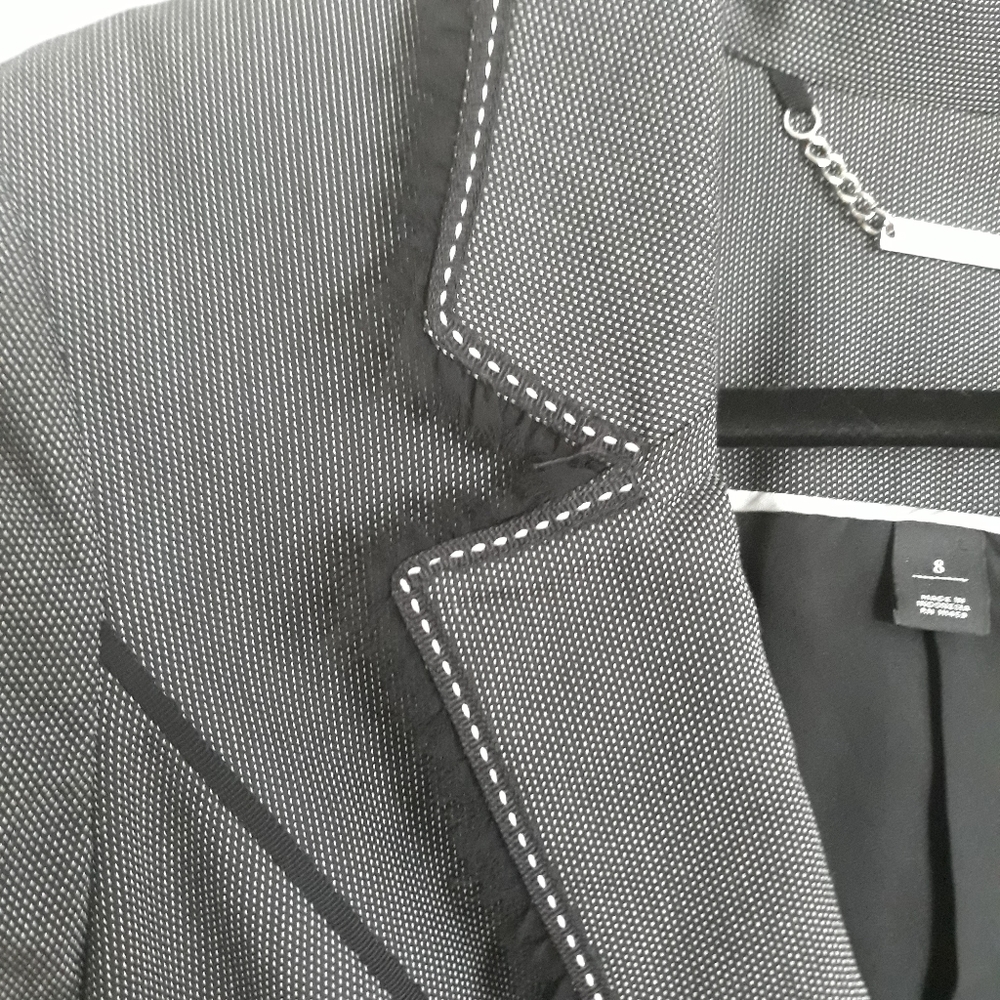 WHBM fringe trim blazer